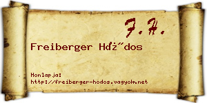 Freiberger Hódos névjegykártya